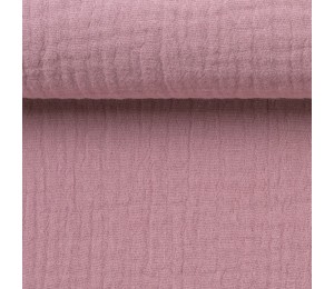 Double Gauze Musselin Jenke Uni altrosa